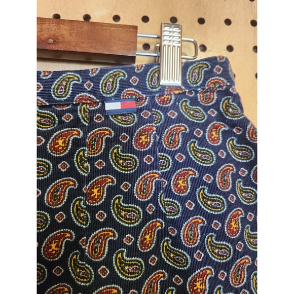 VTG Tommy‎ Hilfiger Paisley Skirt Size 12 Front Flat Pockets Y2K design Preppy - Picture 5 of 10